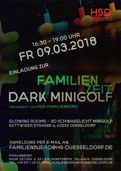 Dark Minigolf 3D im Schwarzlicht