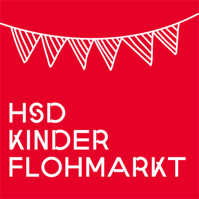 Kindertrödelmarkt an der Hochschule Düsseldorf. Verkauft werden Sachen rund ums - und fürs Kind.