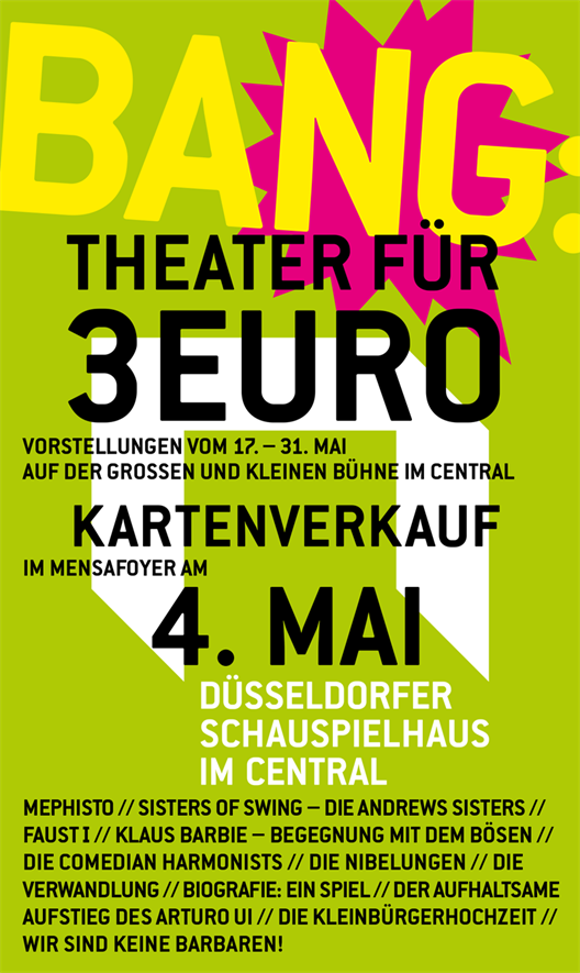 Flyer des Düsseldorfer Schauspielhaus