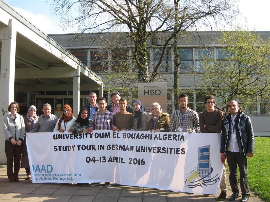 Studierende der Larbi Ben M'Hidi-Universität in Oum El Bouaghi, Algerien, an der Hochschule Düsseldorf