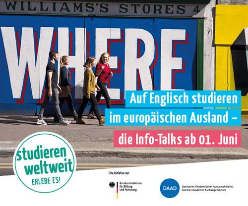 Info-Talk-Reihe „Englischsprachig studieren in Europa“